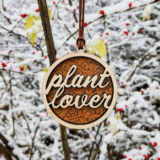 Wood Monstera Leaf Plant Lover Houseplant Ornament Holiday Gift..