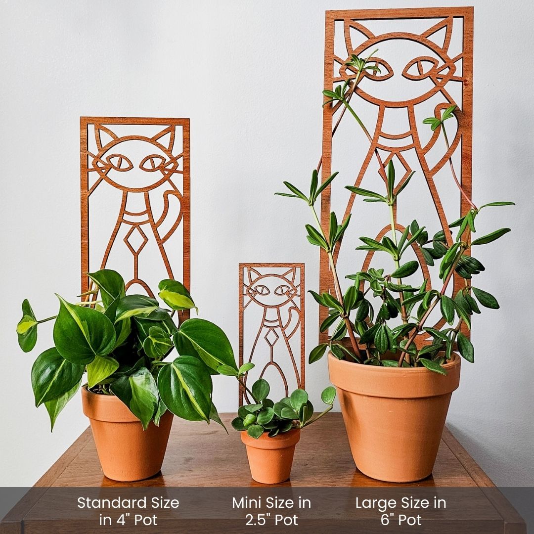 trellis plant stand Indoor Plant Trellis – Mid Century Modern Design – Plant Gifts & Decor Large (best for 6-7 inch pots)