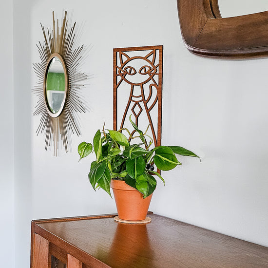 MCM Cat Indoor Houseplant Trellis (Wood)