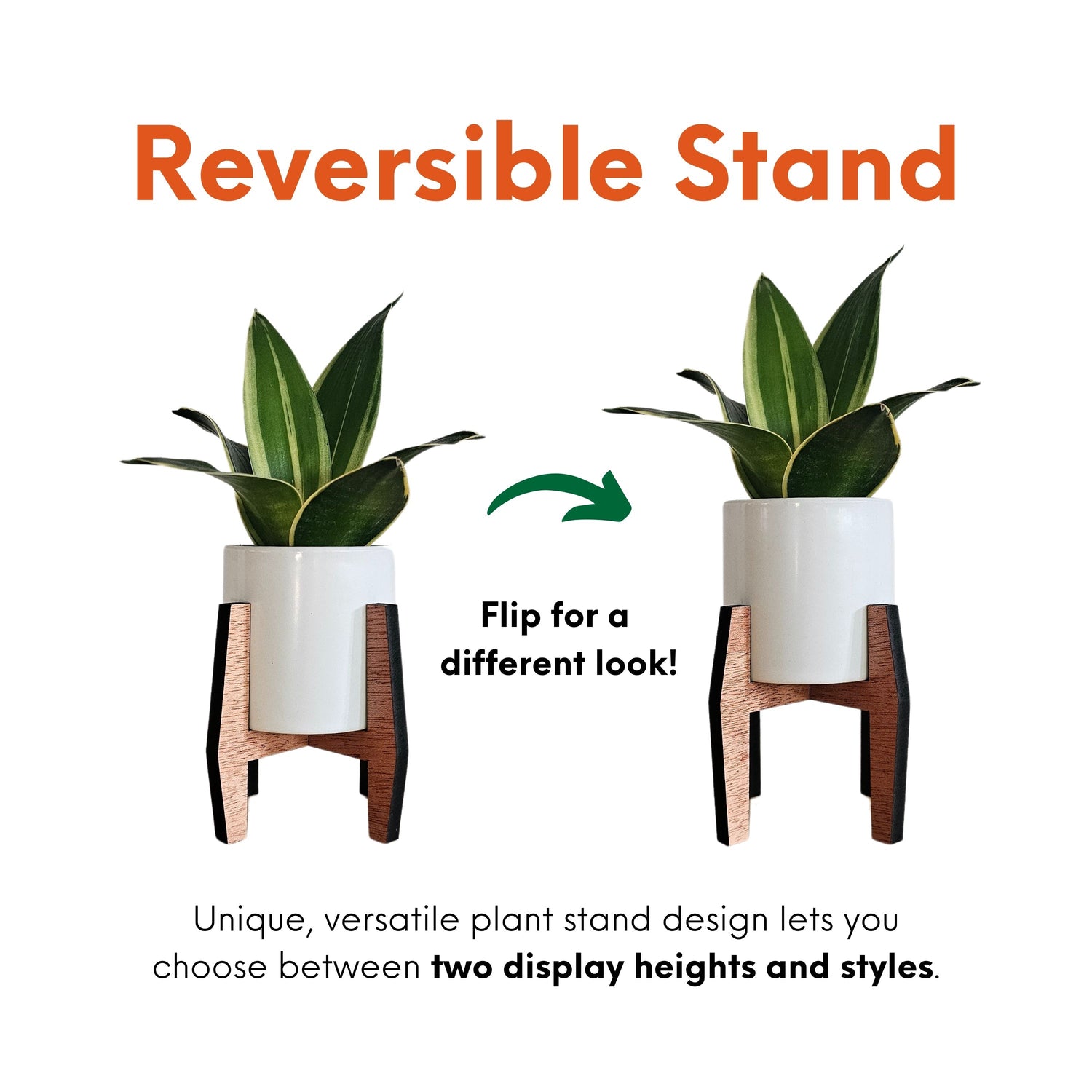 indoor single plant stand Mini 2-Inch Wood Indoor Plant Stand & Pot