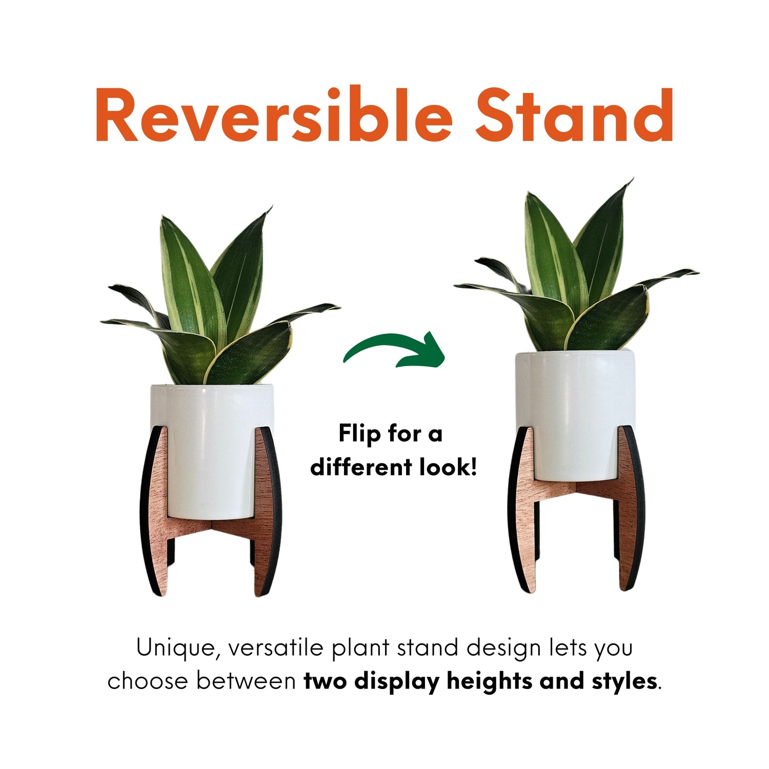 plant pot with tall stand Mini 2-Inch Wood Indoor Plant Stand & Pot