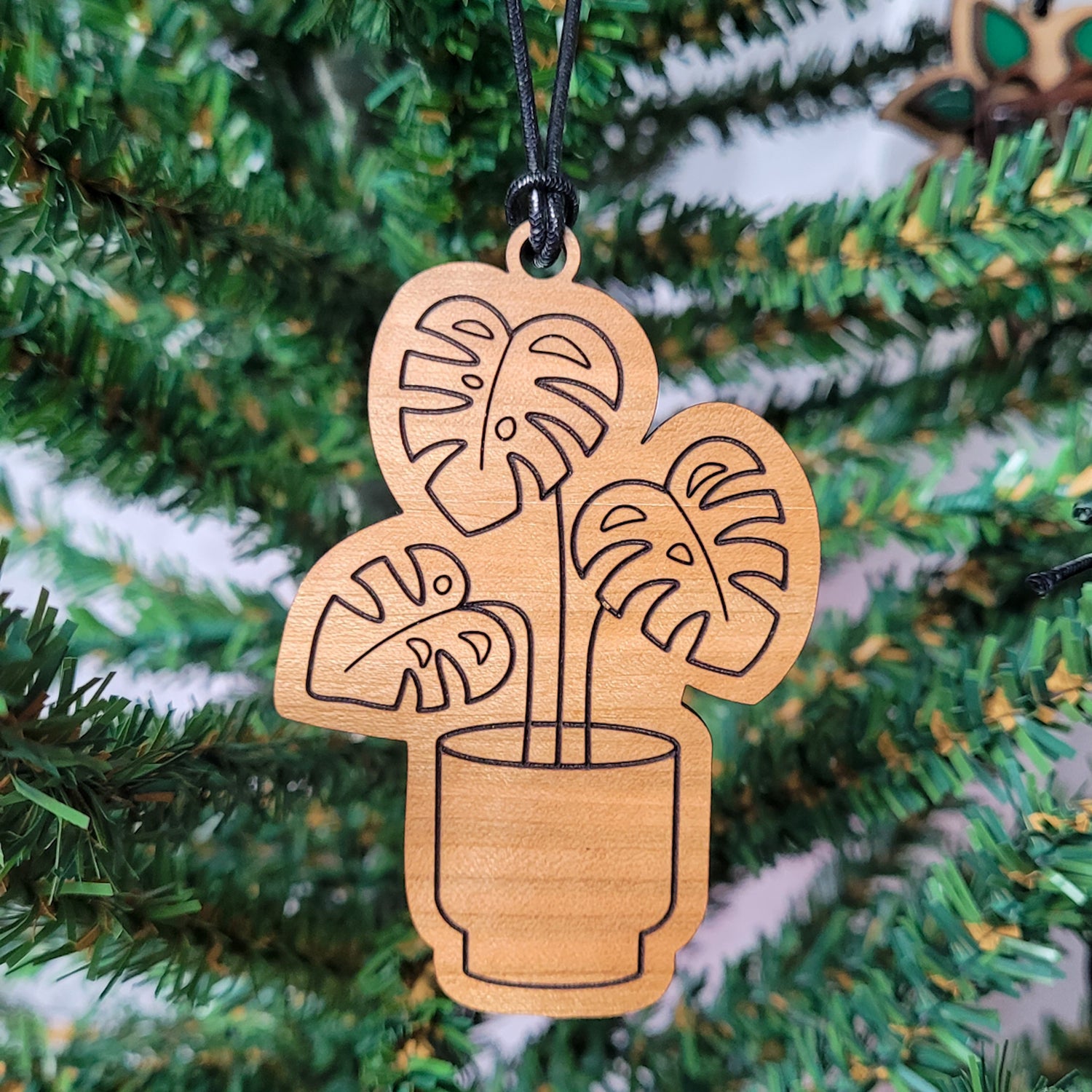 house plant christmas ornament Monstera Plant Ornament - Gifts for Plant Lovers