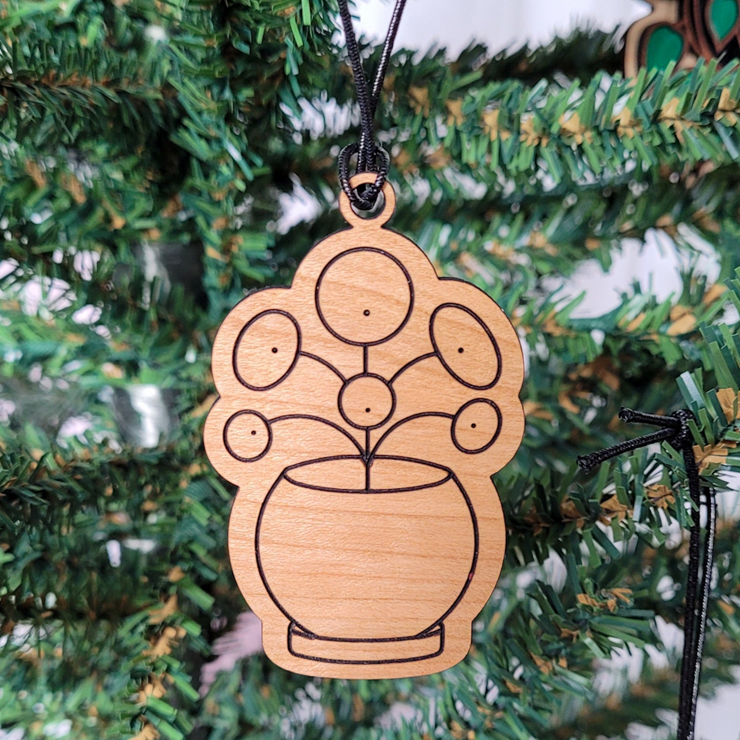 house plant christmas ornament Pilea Plant Ornament - Gifts for Plant Lovers