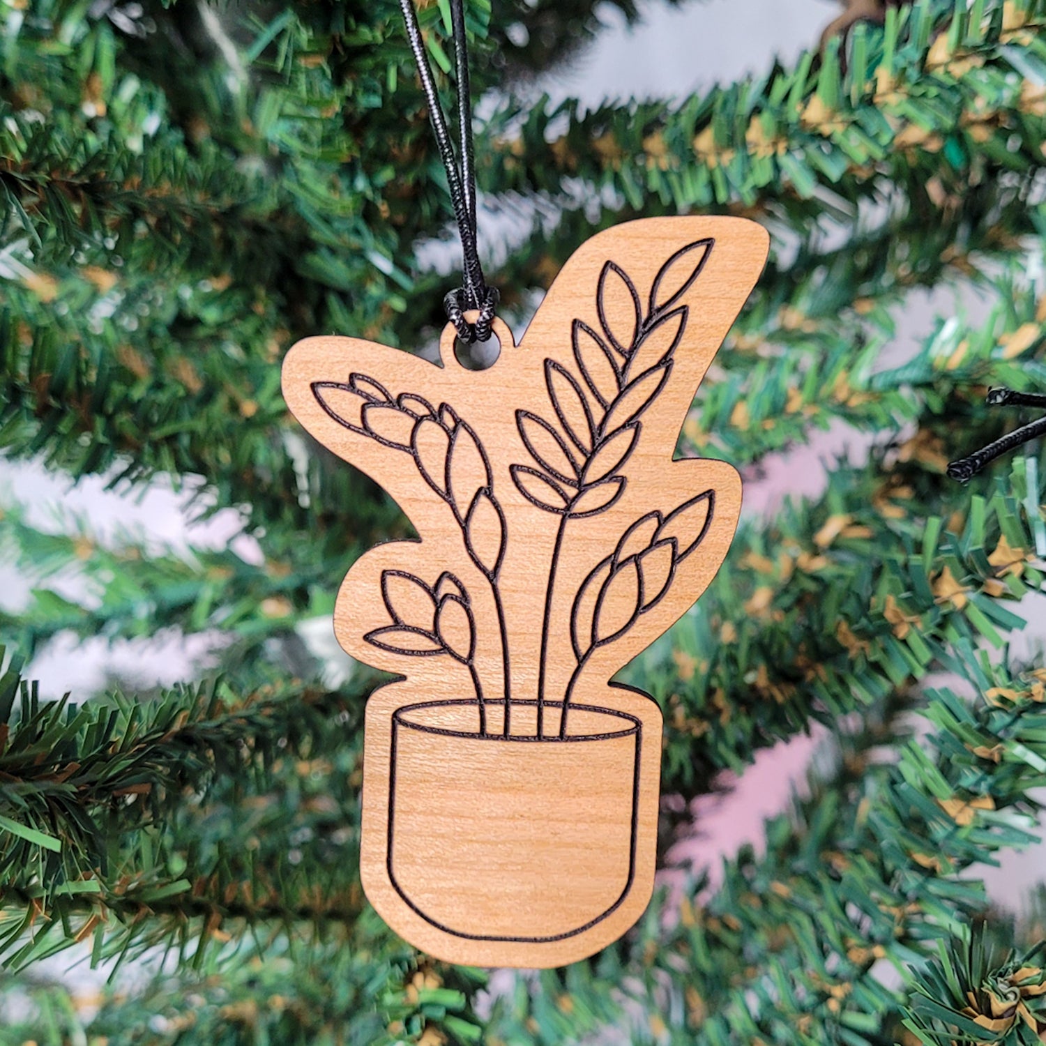 how to decorate a zz potted plant for a gift ZZ Plant Ornament - Gifts for Plant Lovers