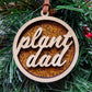 Wood Monstera Leaf Plant Dad Houseplant Ornament Holiday Gift for Plant Lovers.
