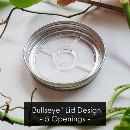 Lid Insert for Mason Jars - Plant Propagation & Vase (for "regular mouth jars")