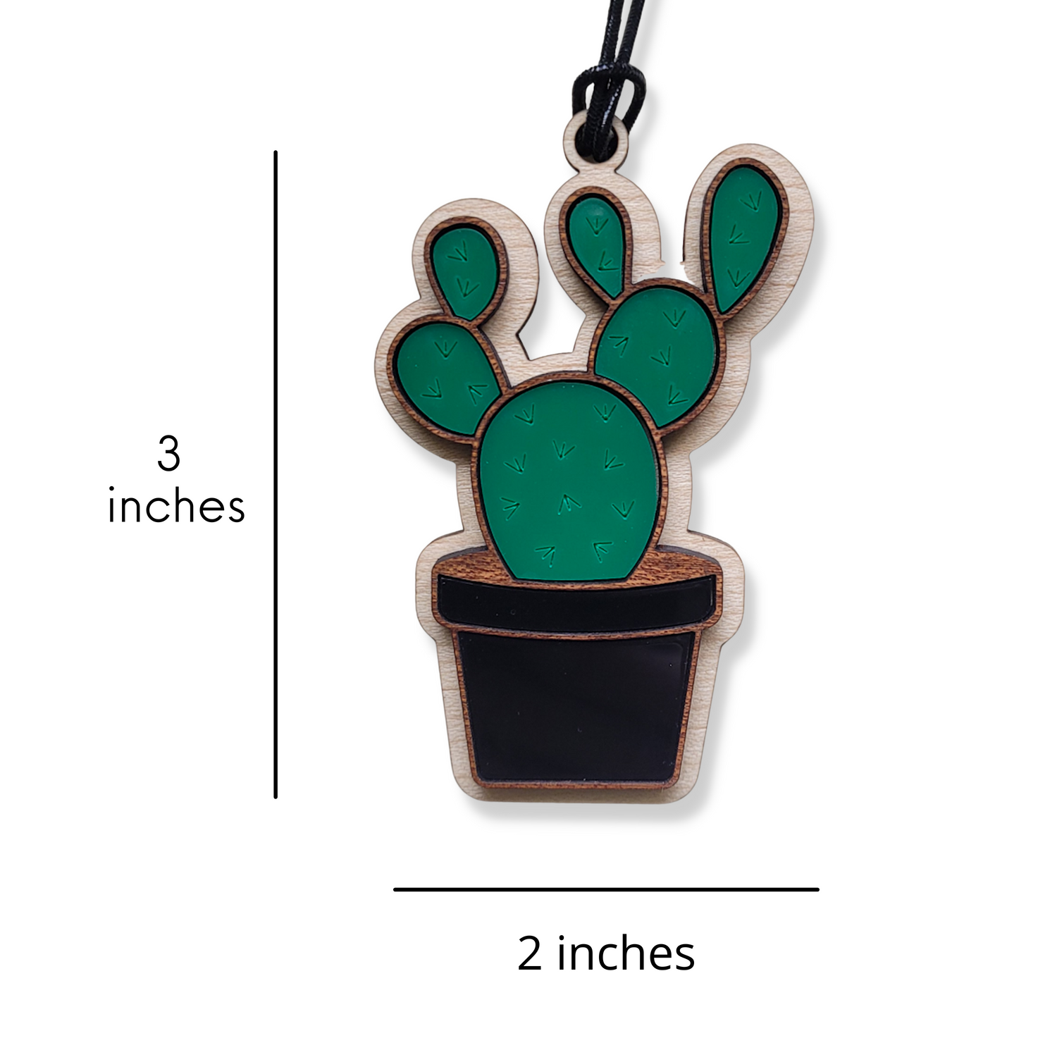 Wood Cactus Decor Christmas Ornament Gift for Plant Lovers