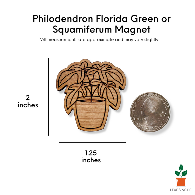 philodendron squamiferum vs florida green Plant Magnet - Philodendron Florida Green